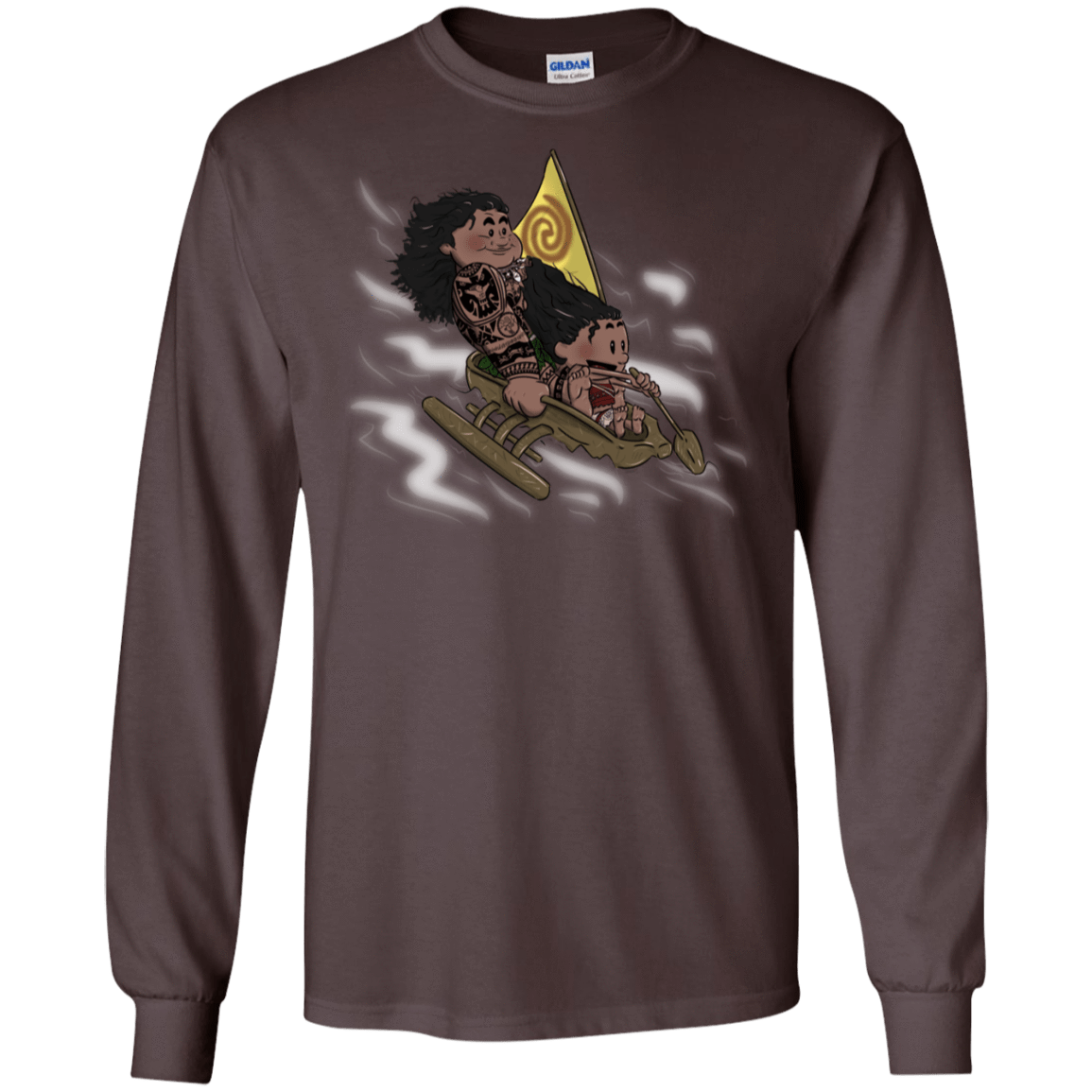 T-Shirts Dark Chocolate / S Cross to The Ocean Men's Long Sleeve T-Shirt