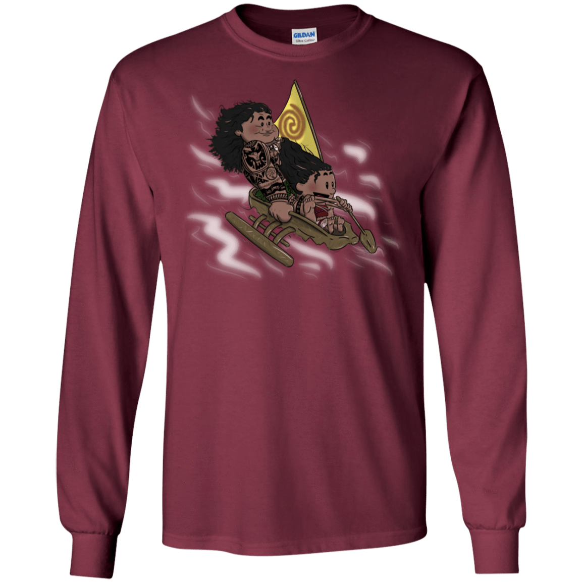 T-Shirts Maroon / S Cross to The Ocean Men's Long Sleeve T-Shirt