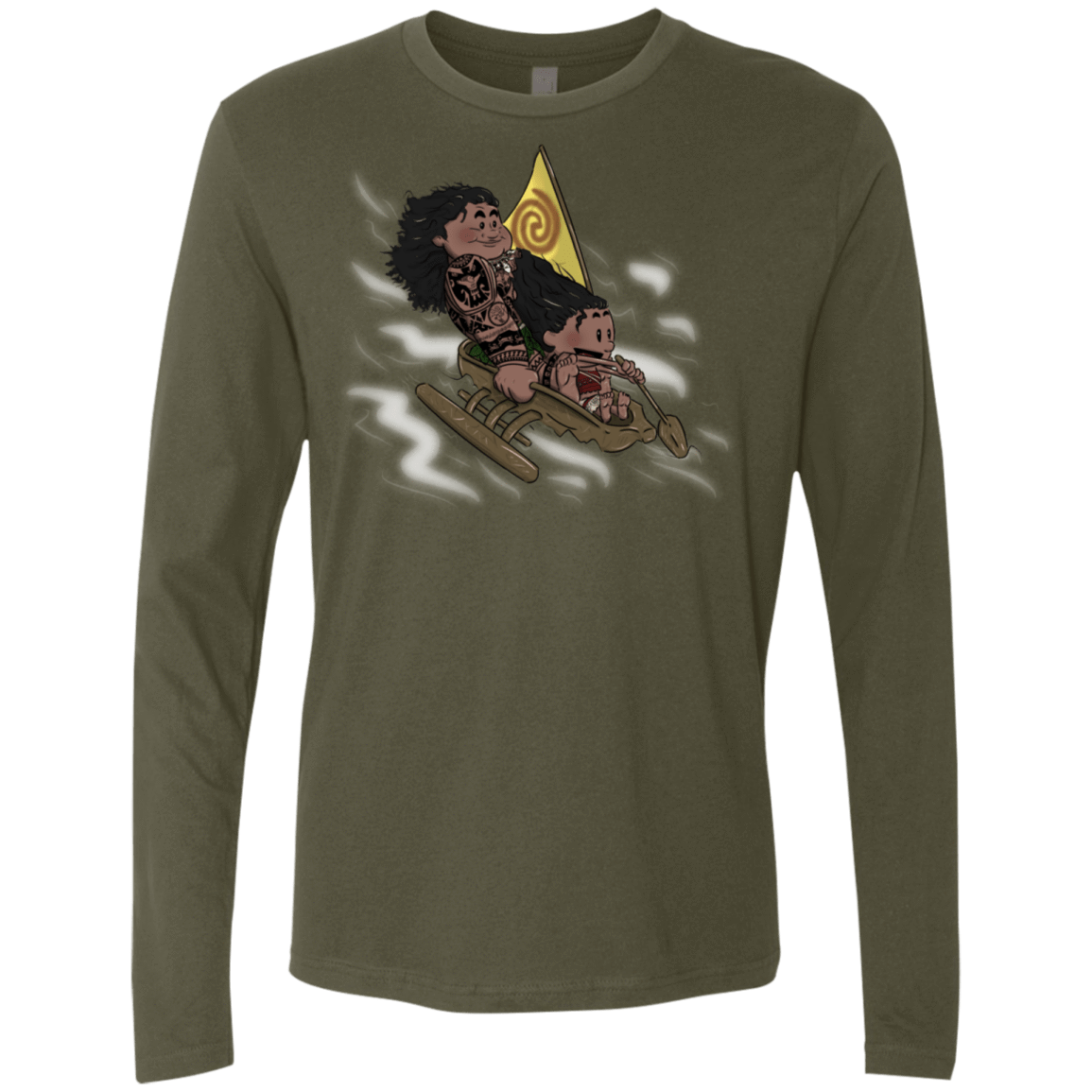 T-Shirts Military Green / S Cross to The Ocean Men's Premium Long Sleeve