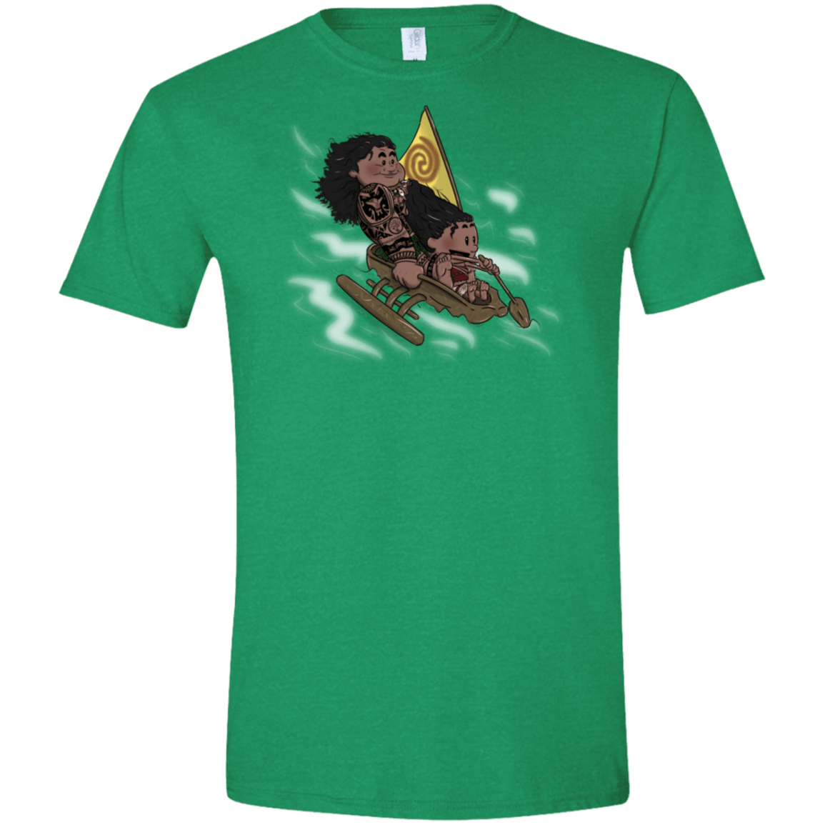 T-Shirts Heather Irish Green / S Cross to The Ocean Men's Semi-Fitted Softstyle