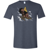 T-Shirts Heather Navy / S Cross to The Ocean Men's Semi-Fitted Softstyle