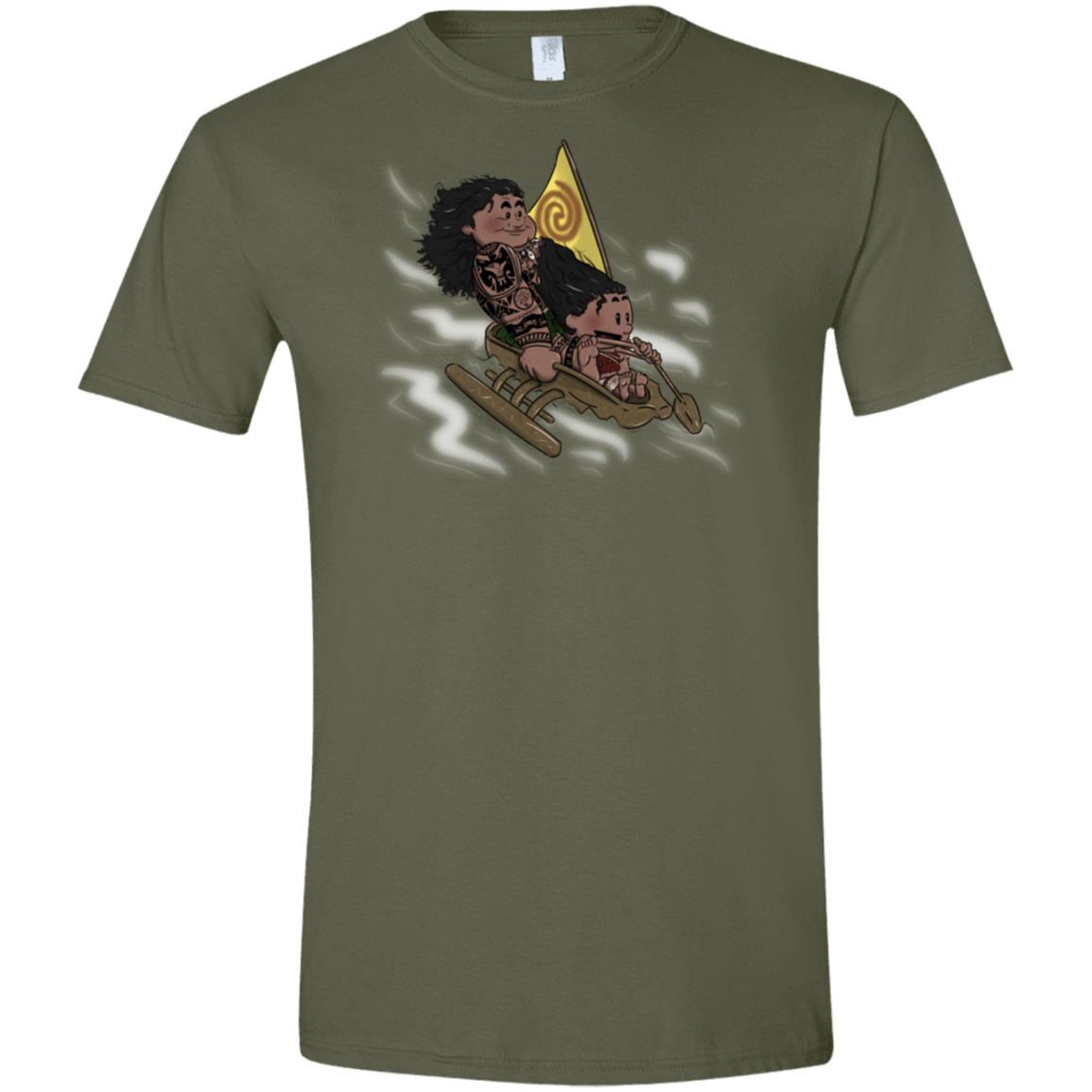 T-Shirts Military Green / S Cross to The Ocean Men's Semi-Fitted Softstyle