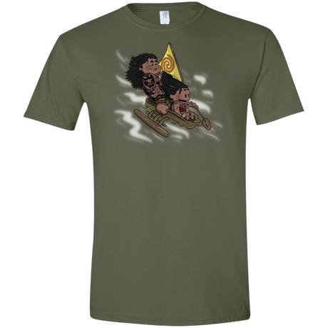 T-Shirts Military Green / S Cross to The Ocean Men's Semi-Fitted Softstyle