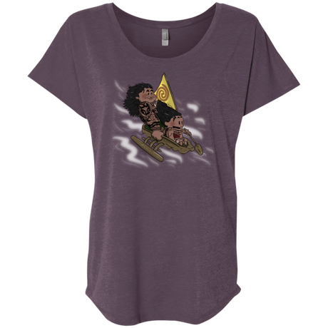 T-Shirts Vintage Purple / X-Small Cross to The Ocean Triblend Dolman Sleeve