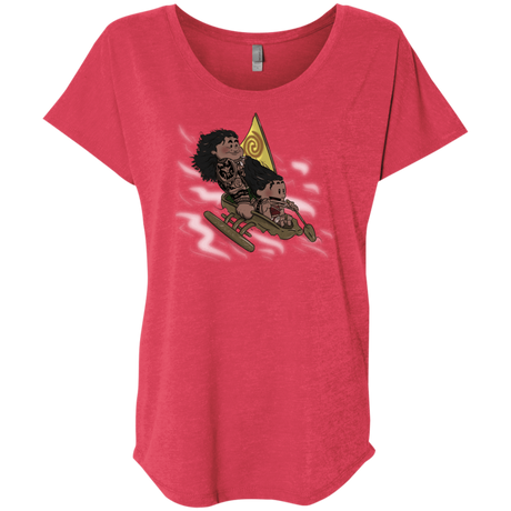 T-Shirts Vintage Red / X-Small Cross to The Ocean Triblend Dolman Sleeve