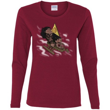 T-Shirts Cardinal / S Cross to The Ocean Women's Long Sleeve T-Shirt