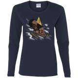 T-Shirts Navy / S Cross to The Ocean Women's Long Sleeve T-Shirt