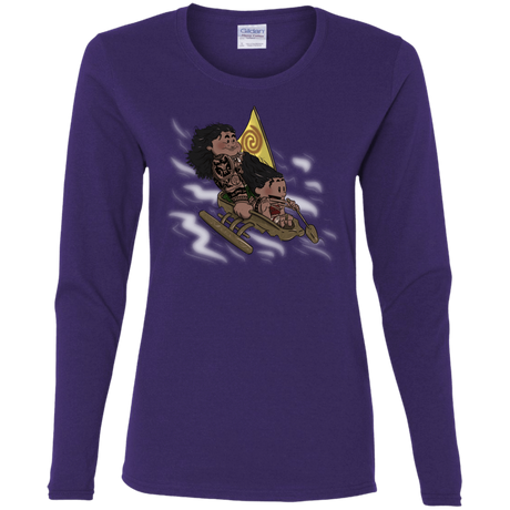 T-Shirts Purple / S Cross to The Ocean Women's Long Sleeve T-Shirt