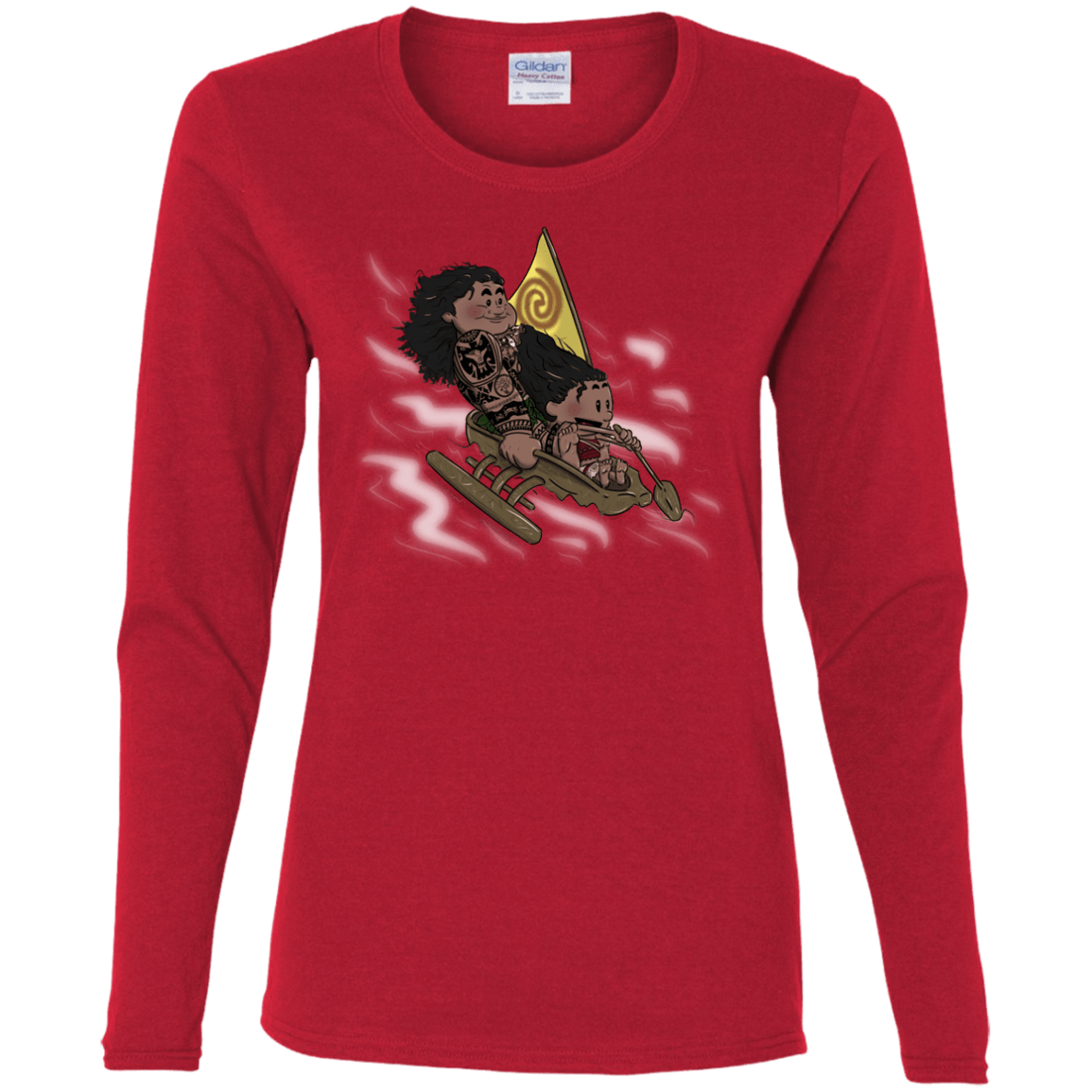 T-Shirts Red / S Cross to The Ocean Women's Long Sleeve T-Shirt