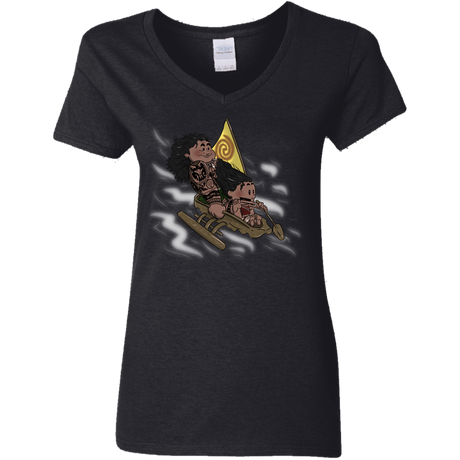 T-Shirts Black / S Cross to The Ocean Women's V-Neck T-Shirt