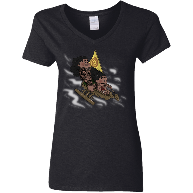 T-Shirts Black / S Cross to The Ocean Women's V-Neck T-Shirt