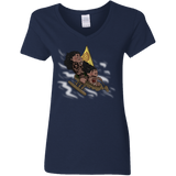 T-Shirts Navy / S Cross to The Ocean Women's V-Neck T-Shirt