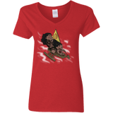 T-Shirts Red / S Cross to The Ocean Women's V-Neck T-Shirt