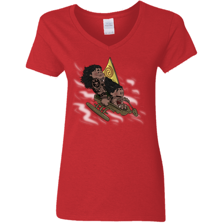 T-Shirts Red / S Cross to The Ocean Women's V-Neck T-Shirt