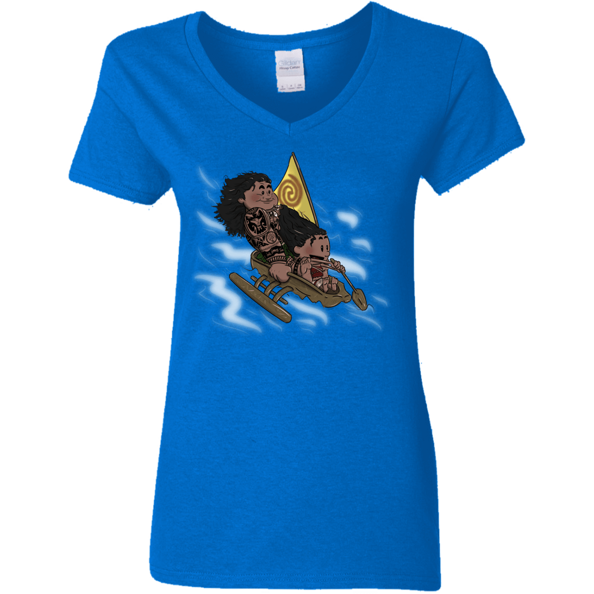 T-Shirts Royal / S Cross to The Ocean Women's V-Neck T-Shirt