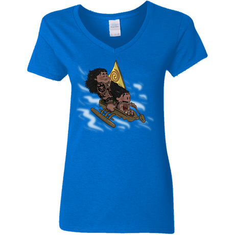 T-Shirts Royal / S Cross to The Ocean Women's V-Neck T-Shirt