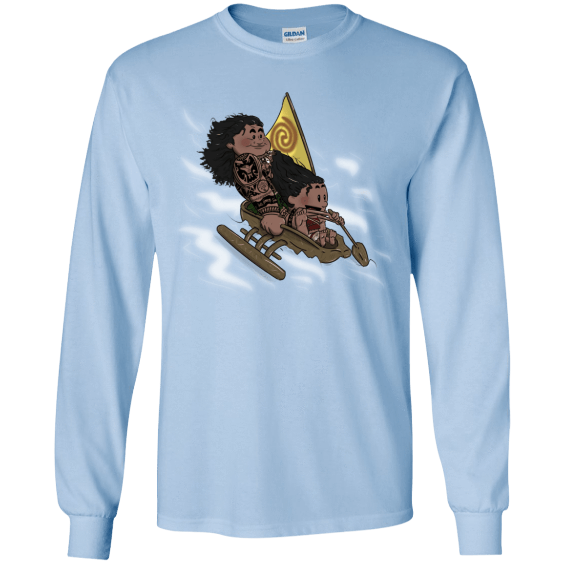 T-Shirts Light Blue / YS Cross to The Ocean Youth Long Sleeve T-Shirt