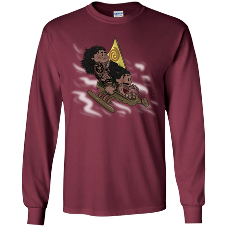 T-Shirts Maroon / YS Cross to The Ocean Youth Long Sleeve T-Shirt