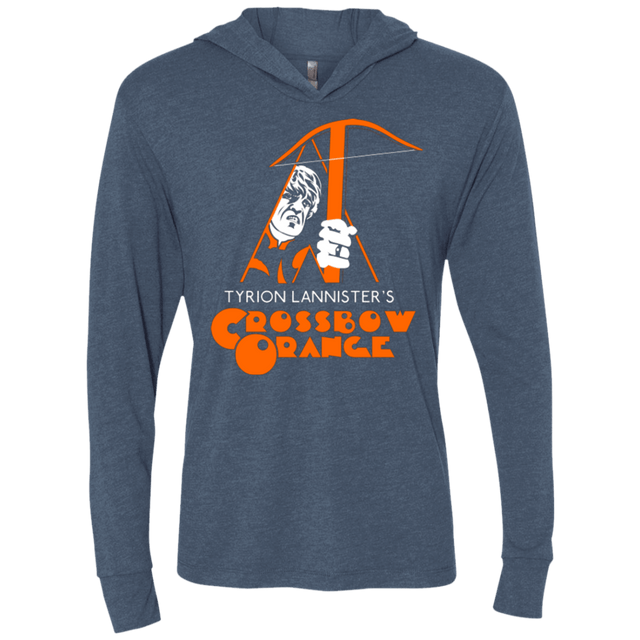 T-Shirts Indigo / X-Small Crossbow Orange Triblend Long Sleeve Hoodie Tee