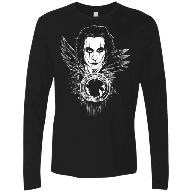 T-Shirts Black / Small Crow Face Men's Premium Long Sleeve