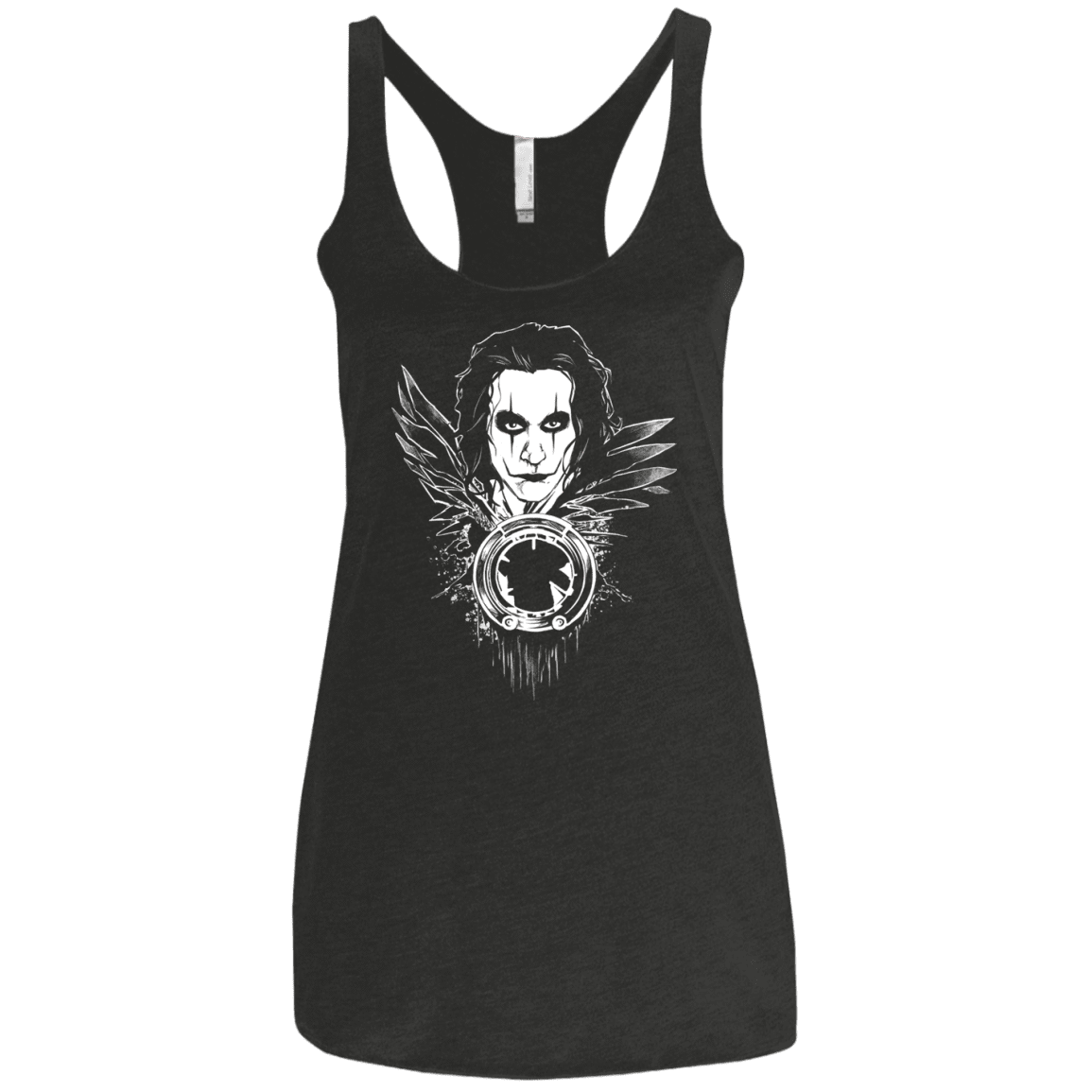 T-Shirts Vintage Black / X-Small Crow Face Women's Triblend Racerback Tank