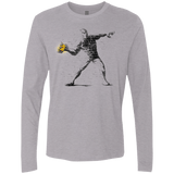 T-Shirts Heather Grey / Small Crown Thrower Men's Premium Long Sleeve