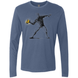 T-Shirts Indigo / Small Crown Thrower Men's Premium Long Sleeve