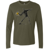 T-Shirts Military Green / Small Crown Thrower Men's Premium Long Sleeve