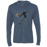 T-Shirts Indigo / X-Small Crown Thrower Triblend Long Sleeve Hoodie Tee