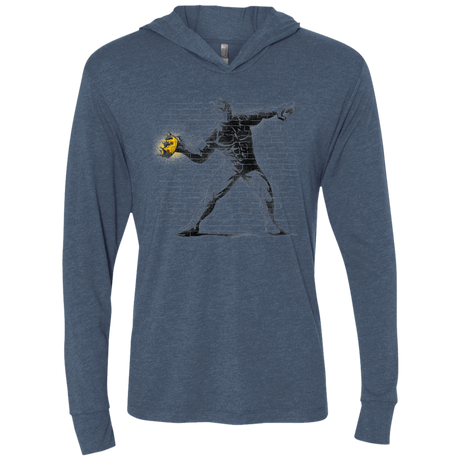 T-Shirts Indigo / X-Small Crown Thrower Triblend Long Sleeve Hoodie Tee