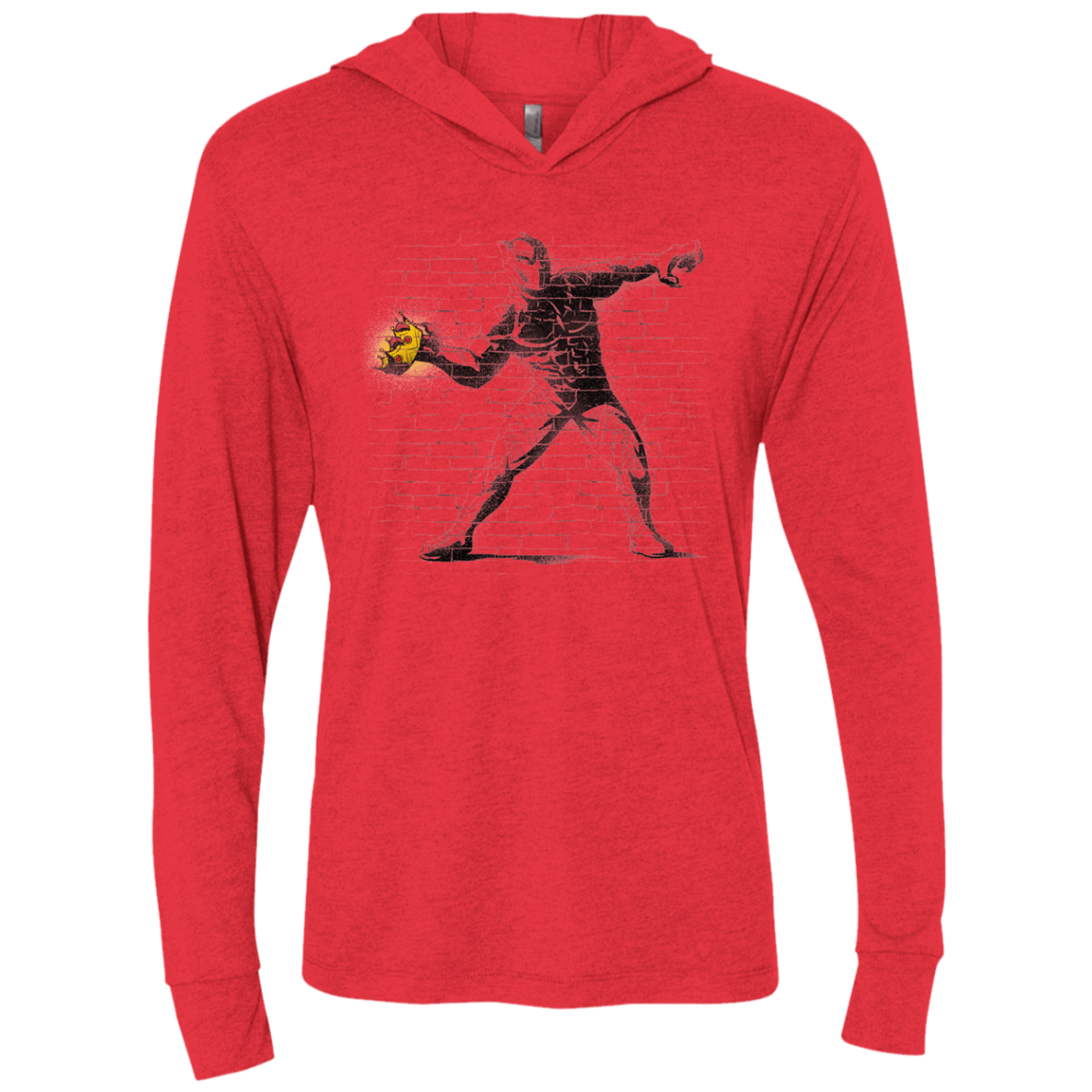 T-Shirts Vintage Red / X-Small Crown Thrower Triblend Long Sleeve Hoodie Tee