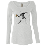 T-Shirts Heather White / Small Crown Thrower Women's Triblend Long Sleeve Shirt
