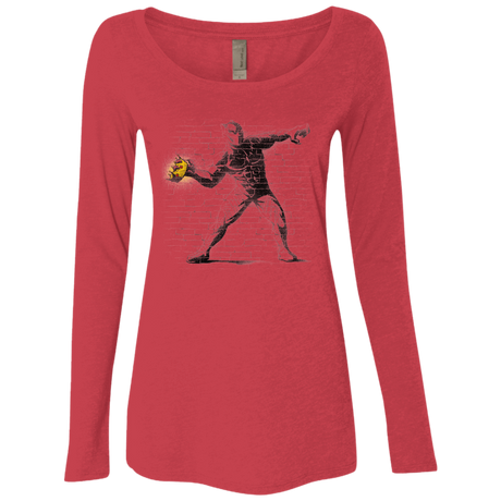 T-Shirts Vintage Red / Small Crown Thrower Women's Triblend Long Sleeve Shirt