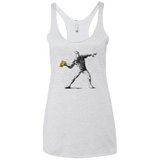 T-Shirts Heather White / X-Small Crown Thrower Women's Triblend Racerback Tank
