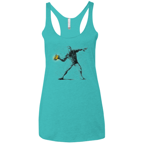 T-Shirts Tahiti Blue / X-Small Crown Thrower Women's Triblend Racerback Tank