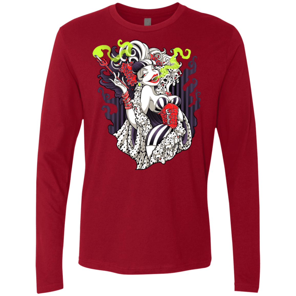 T-Shirts Cardinal / Small Crudella De Mon Men's Premium Long Sleeve