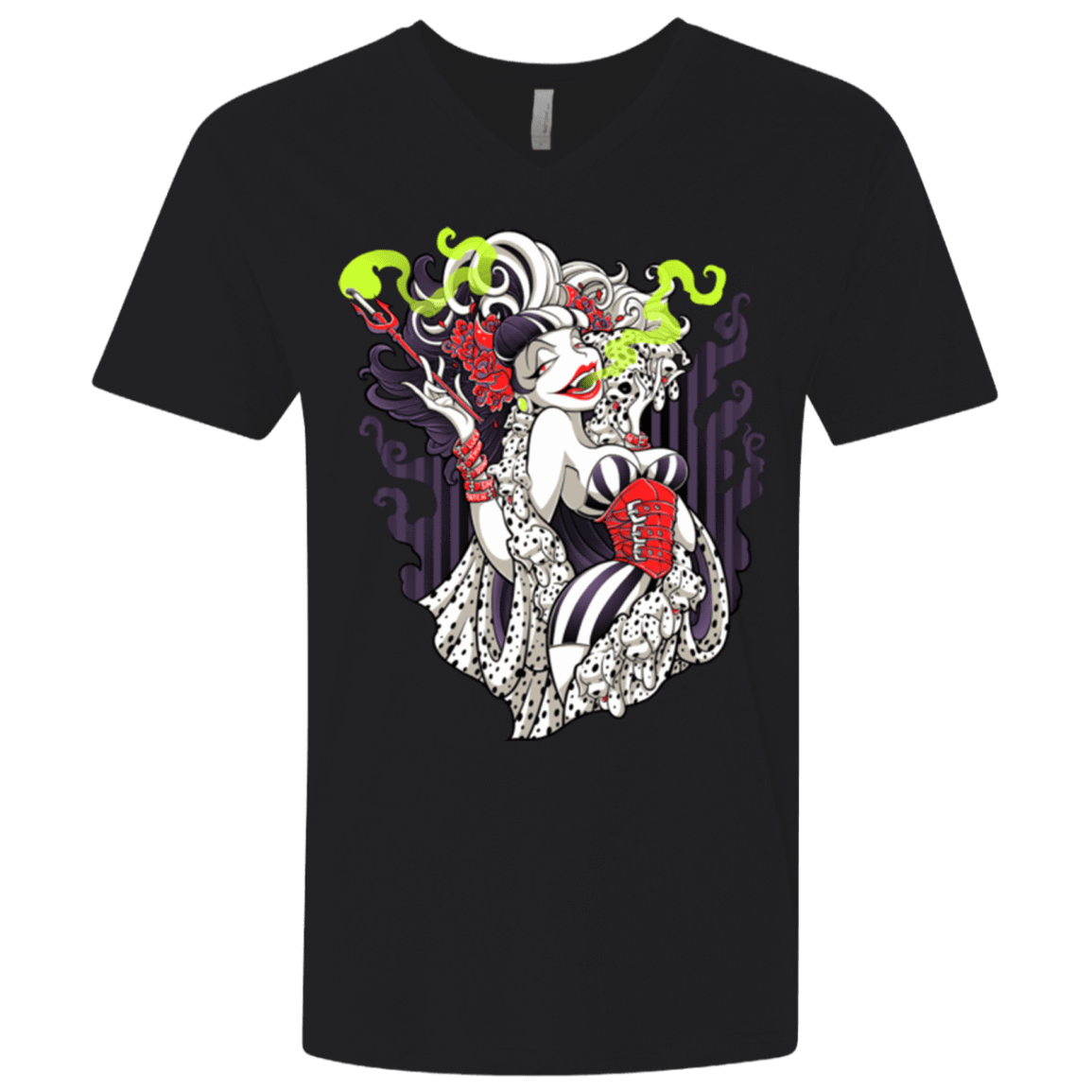 T-Shirts Black / X-Small Crudella De Mon Men's Premium V-Neck