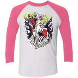 T-Shirts Heather White/Vintage Pink / X-Small Crudella De Mon Triblend 3/4 Sleeve