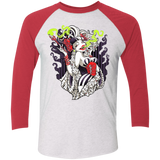 T-Shirts Heather White/Vintage Red / X-Small Crudella De Mon Triblend 3/4 Sleeve