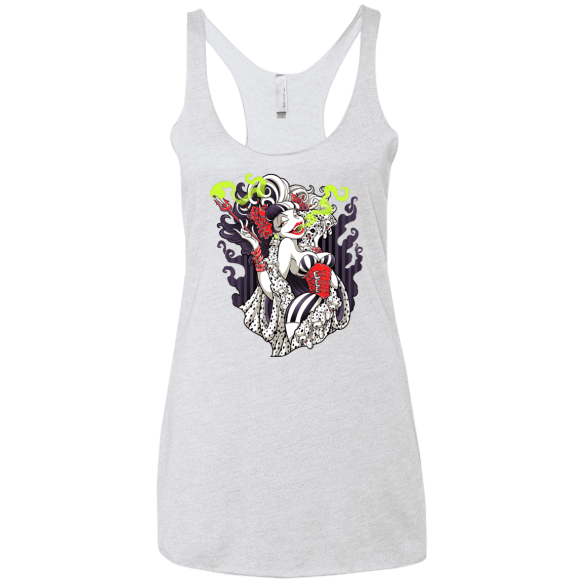 T-Shirts Heather White / X-Small Crudella De Mon Women's Triblend Racerback Tank