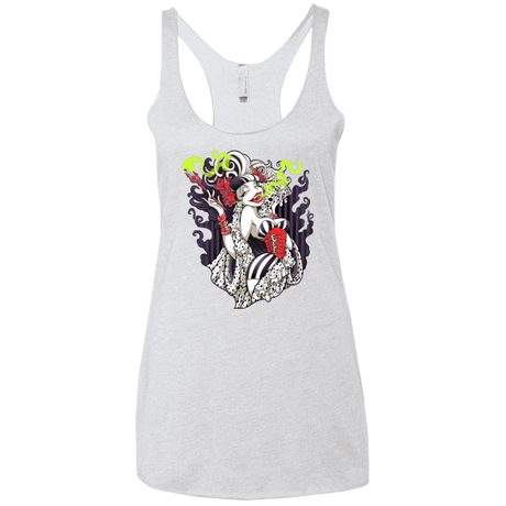 T-Shirts Heather White / X-Small Crudella De Mon Women's Triblend Racerback Tank