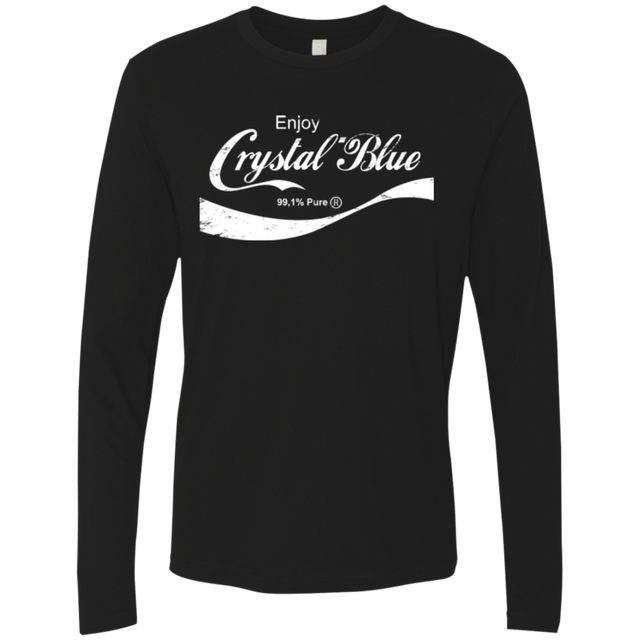 T-Shirts Black / Small Crystal Blue Coke Men's Premium Long Sleeve