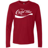 T-Shirts Cardinal / Small Crystal Blue Coke Men's Premium Long Sleeve