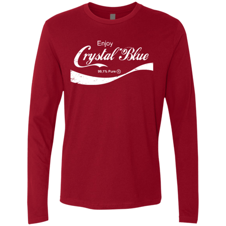 T-Shirts Cardinal / Small Crystal Blue Coke Men's Premium Long Sleeve