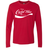 T-Shirts Red / Small Crystal Blue Coke Men's Premium Long Sleeve
