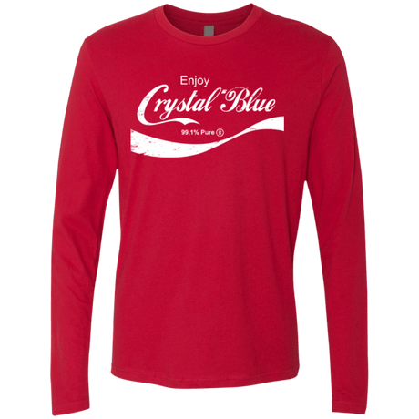 T-Shirts Red / Small Crystal Blue Coke Men's Premium Long Sleeve