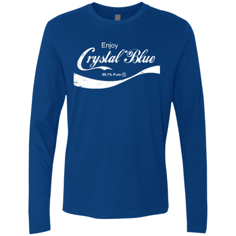 T-Shirts Royal / Small Crystal Blue Coke Men's Premium Long Sleeve