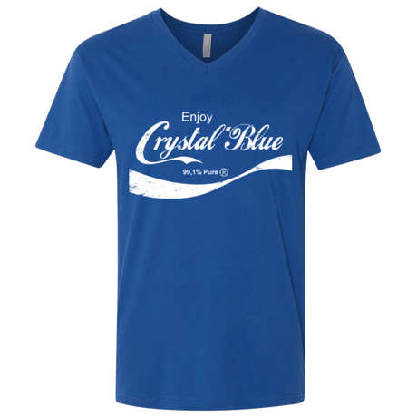 T-Shirts Royal / X-Small Crystal Blue Coke Men's Premium V-Neck
