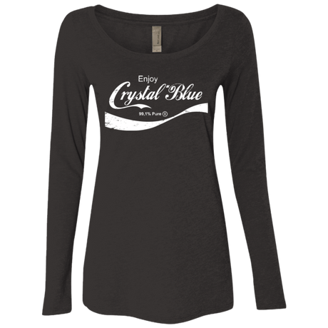 T-Shirts Vintage Black / Small Crystal Blue Coke Women's Triblend Long Sleeve Shirt
