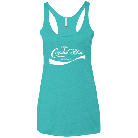 T-Shirts Tahiti Blue / X-Small Crystal Blue Coke Women's Triblend Racerback Tank